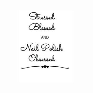 Stressed, Blessed & Nail Poli...-Vinyl Decals-Cool Sticker-Funny Sticker-Laptop…